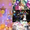 100-Pack Multicolor LED Balloon Lights - Rainbow Flashing Mini Round Ball Lights for Paper Lanterns & Balloons - Waterproof Tiny Glow Lights for Weddings, Birthdays, Halloween, and Christmas Party Decor